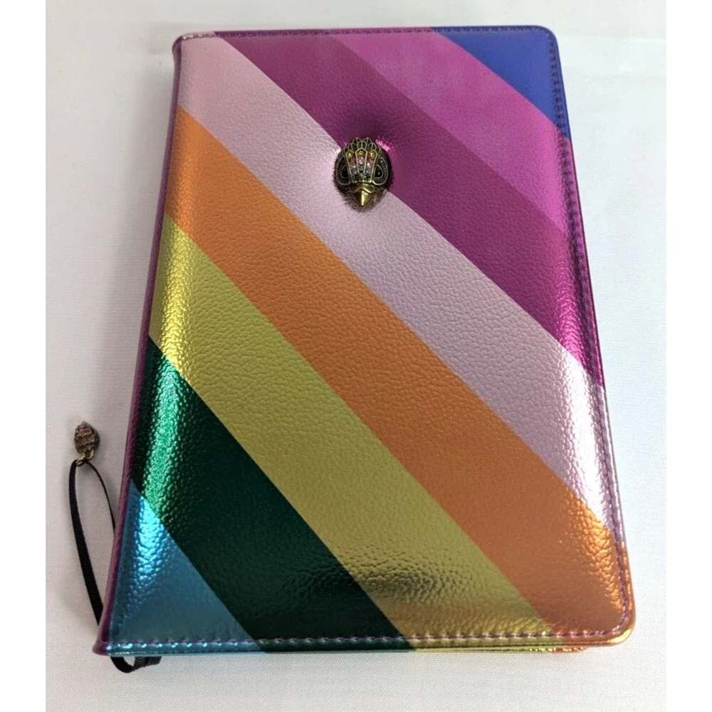 Kurt Geiger Notebook - Metallic Rainbow, Lined, Designer, NWT
